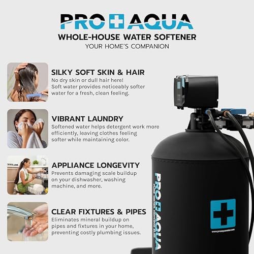 PRO+AQUA Heavy Duty Whole House Water Softener System – 55,000 Grain Capacity, Premium Long-Lasting Resin, 1" Ports - Image 6