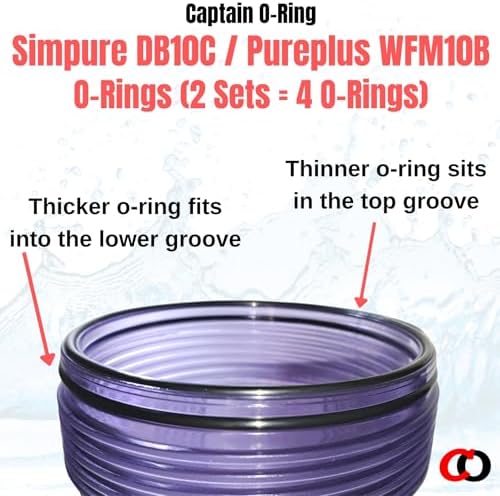 Captain O-Ring – Replacement O-Rings for Simpure DB10C PurePlus PP-WFM10B Filter Housing (2 Sets, 4 O-Rings) - Image 3