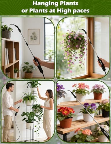 Rechargeable High Reach Plant Waterer for Hanging Plants, 10 Ft Hose - Image 5