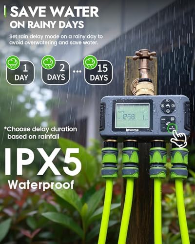 Insoma 4-Zone Water Timer for Garden Hose, Brass Inlet & Outlet - Image 5