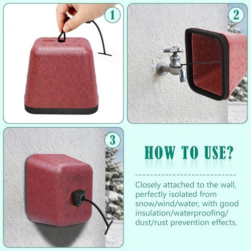 2 Pack Outdoor Faucet Covers for Winter, Heavy Duty Faucet Spigot Covers - Image 6