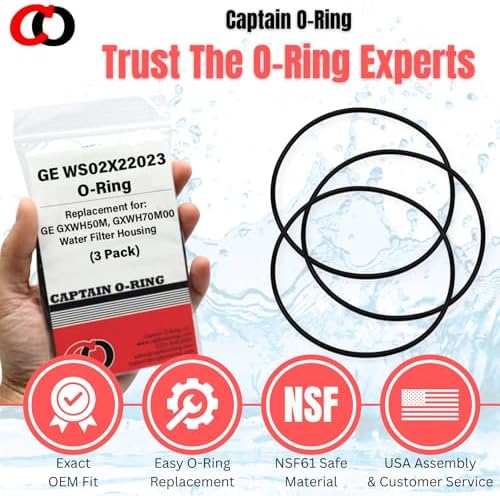 Captain O-Ring - Replacement WS02X22023 O-Rings for GE GXWH50M, GXWH70M00 Water Filter Housing (3 Pack) - Image 5