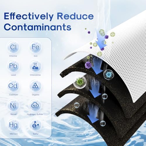 ICEPURE 5 Micron 4.5" x 20" CTO20BB-KDF Whole House Water Filter Coconut Shell Activated Carbon and KDF Heavy Metal Removal Water Filter Replacement for Home, 2 PACK - Image 2