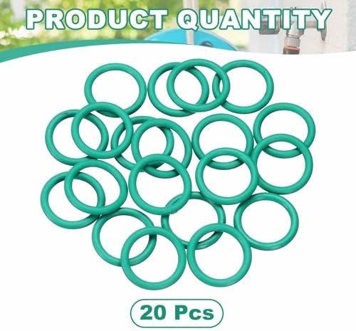 HARFINGTON 20 Pcs Fluorine Rubber O-Rings 18.5mm OD 13.7mm ID 2.4mm Width Round Sealing O Ring Seal Gasket for Industrial Engines Plumbing Faucet Hose Automotive - Image 3