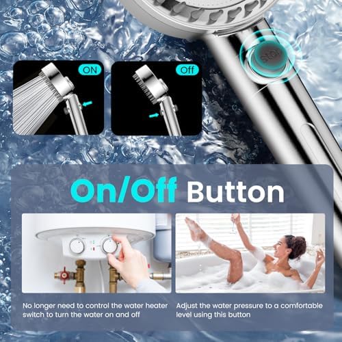 Filtered Shower Head with Handheld, High Pressure Showerhead with Filters - Image 6