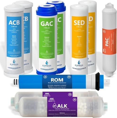 Express Water FLTSETALK105Q RO Replacement Filter Set, Alkaline by ExpressWater