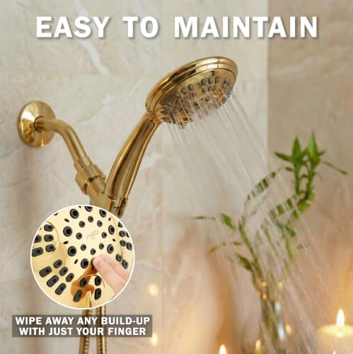 Aqua Elegante Luxury Handheld Shower Kit - 1.8 GPM - Polished Brass - Image 6