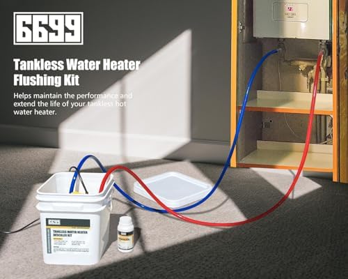 Tankless Water Heater Flushing Kit Includes 1500GPH Submersible Sump Pump with Two Adapters & Cleaner & 3 Gallons Pail with Bucket Lid Opener & Two 1/2” Dia X 6' Hoses SUB 1500 Flush Kit - Image 6