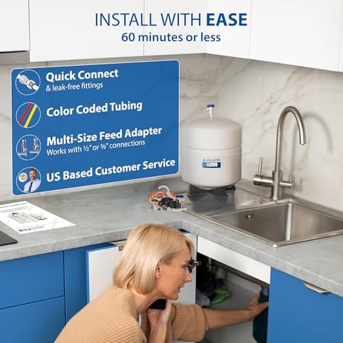 APEC Water RO-90, 5-Stage Under Sink Reverse Osmosis System, 90 GPD - Image 6