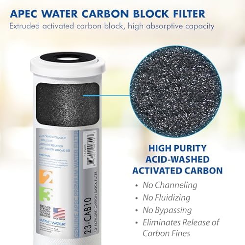 APEC Water Systems 23-CAB10 US MADE 10” x 2.5” Carbon Block Water Filter For Reverse Osmosis System - Image 3