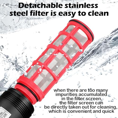 Glooglitter 2 Pcs Inline Y Filter Drip Irrigation, 3/4" MPT Mesh Screen - Image 5
