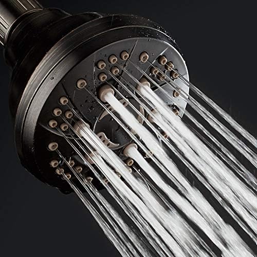 AquaDance Oil Rubbed Bronze High Pressure 6-Setting Spiral Shower Head-Angle Adjustable, Anti-Clog Showerhead Jets, Tool-Free Installation-USA Standard Certified-Top US Brand – 1.8 GPM - Image 2