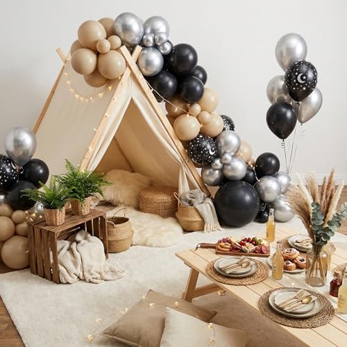 APLANET 150pcs Vanilla Brown Balloons Different Sizes 18 12 10 5 Inch Boho Light Brown for Birthday Wedding Anniversary Baby Shower Party Supplies, Arch Kit Decoration - Image 5