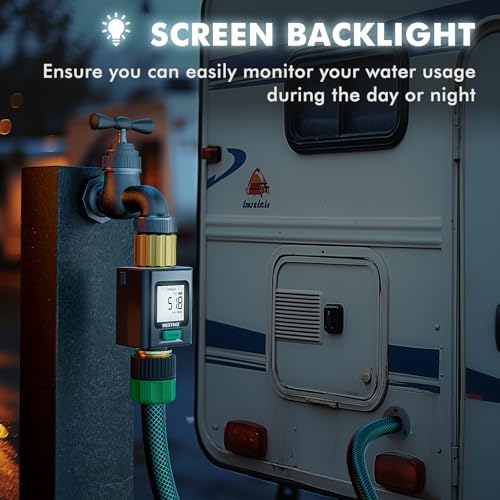 RESTMO Smart Water Flow Meter with Screen Backlight, APP Control - Image 2