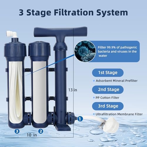 Emergency Water Filter Large Water Filtration System Survival for Camping - Image 2