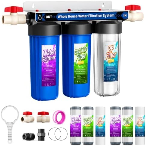 Whole House Water Softener System, 3Stage,0.5Micron, 2Year Filter Supply by Unknown