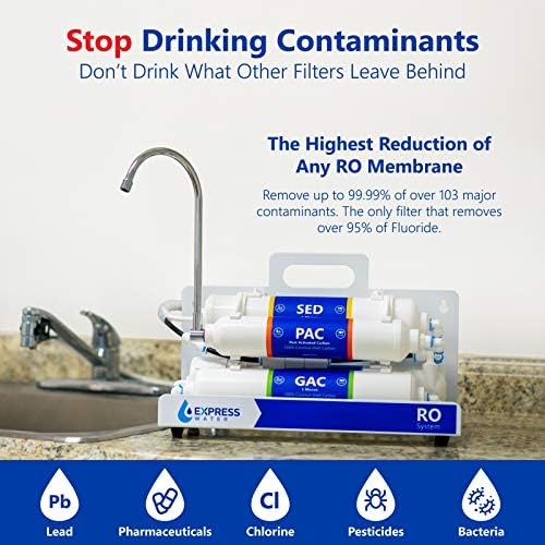 Express Water Countertop Reverse Osmosis Water Filtration System, White - Image 2