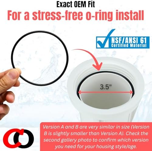 Captain O-Ring – Replacement 3.5” O-Rings for APEC Essence, Ultimate Reverse Osmosis RO Water Filter Housings (4 Pack) (Version A (O-Ring-Set)) - Image 3