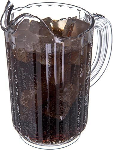 Carlisle FoodService Products Pitcher, Plastic Pitcher with Ice Trap for Serving Cold Beverages at Home and in Commercial Setting, 32 Oz, 1 Count, Clear - Image 2