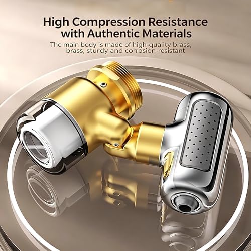 1080° Sink Faucet Aerator Extension Swivel Faucet Extender for Toddlers, 4 Sprayer Modes Rotatable Bathroom Kitchen Head Replacement Tap Attachment with Filter (Style) - Image 4