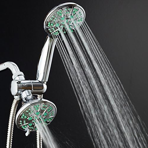 AquaDance for California - Premium High Pressure Antimicrobial 30-setting 3 Way Dual Handheld Shower Head Combo, Stainless Steel Hose, Water Diverter - Chrome Finish - Image 4