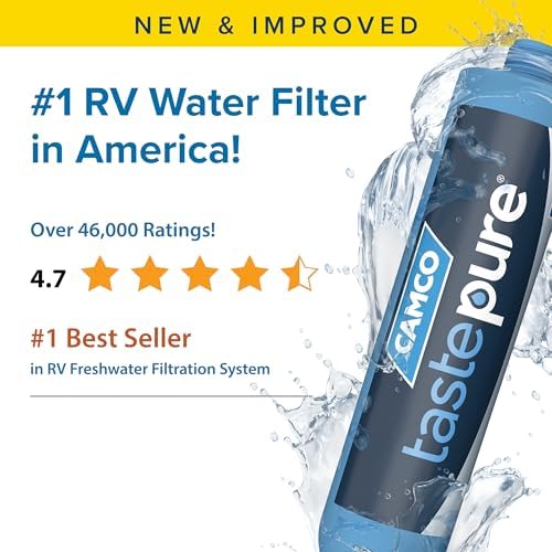 Camco TastePURE 20-Micron Wide-Body Inline Design Water Filter with GAC and KDF Filtration for RVs, Boats, Travel Trailers, and Campers (4-Pack) - Image 3