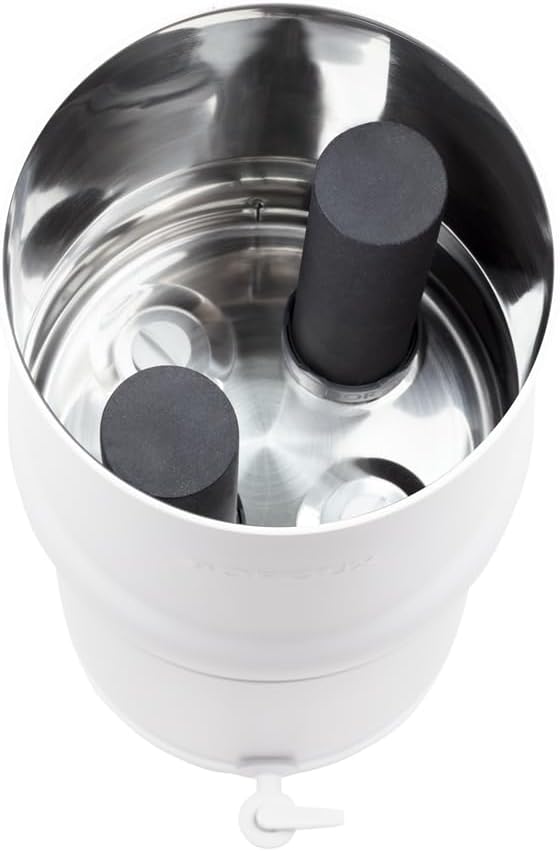Boroux Legacy Gravity-Fed Countertop Stainless Steel Water Filter System | 3 Gallons with 2 Authentic Black Foundation. Filters | Matte White - Image 3