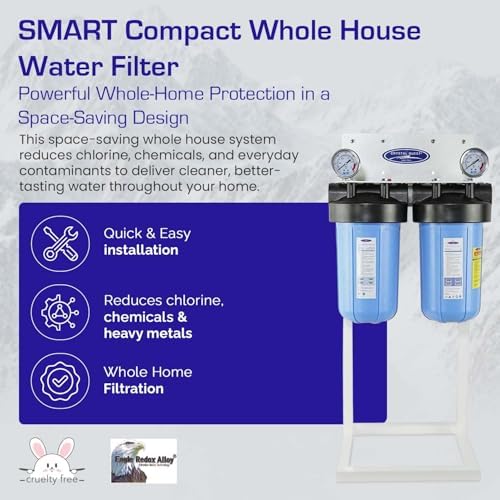 Crystal Quest Compact Whole House Water Filter, SMART Series (3-6 GPM | 1-2 People) - 1-1/2" - Image 2