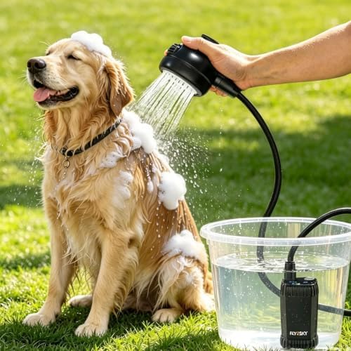 Rechargeable Portable Pet Shower Head Dog Bath Supplies for Indoor Outdoor by FLY2SKY