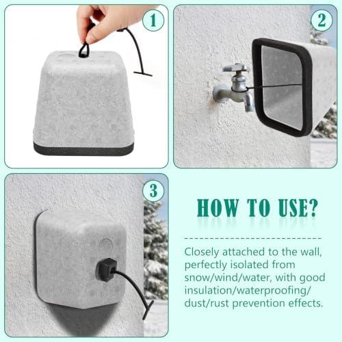 2 Pack Outdoor Faucet Covers for Winter, Heavy Duty Faucet Spigot Covers - Image 6