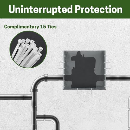 Insulated Backflow Preventer Cover 24×24 in & 24×36 in, Outdoor Pipe Insulation for Winter Freeze Protection, Irrigation Pipe, Sprinkler Valve, Winter Water Well Pump Covers - Image 6