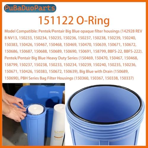 6-Pack 151122 O-Rings Compatible with Pentek Big Blue Water Filter Housings Seals Gasket, for Pentair, Culligan HD-950A,Heavy-Duty Nitrile Rubber Seals for Leak-Free Filtration Systems - Image 6