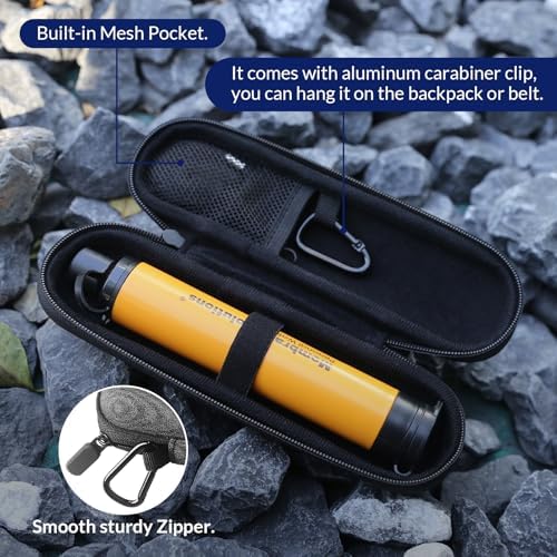 4 Pack Personal Water Filter Straw Orange Bundle with 2Pcs Carrying Case Protective Covers - Image 6