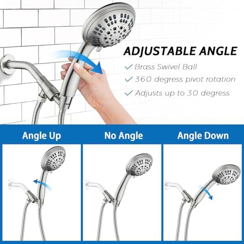 G-Promise Shower Head with Metal Shower Holder and Long Hose - Image 4