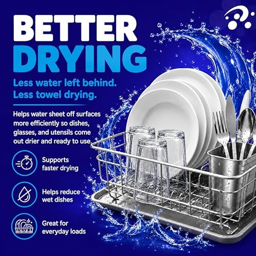 Oh Yuk Dishwasher Rinse Aid Liquid, Dishwasher Drying Agent for Spot-Free Shine, Liquid Rinse Aid for Dishes, Glasses & Silverware, Helps Reduce Water Spots & Improve Drying, Citrus Scent - Image 5