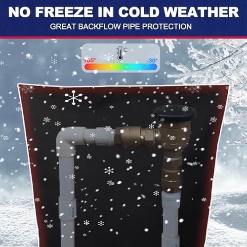20"x26" Insulated Backflow Cover, Black, 7-Layer - Image 4
