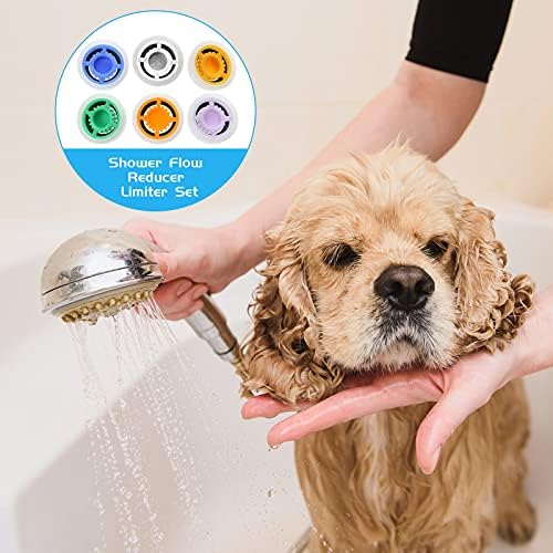 Honoson 1 Set Shower Head Flow Restrictor, 1.2/1.5/1.8/2/ 2.2/2.5 GPM - Image 5