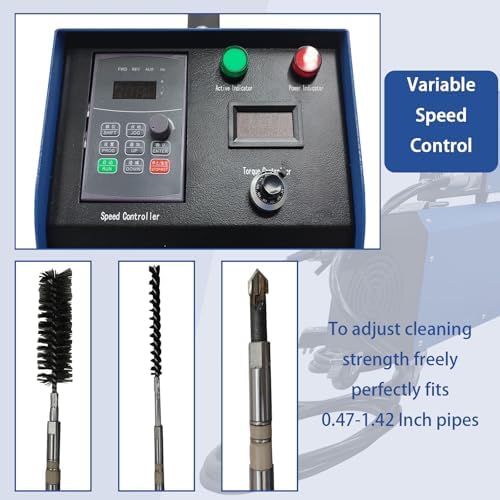 Industrial Boiler Pipeline Cleaning Machine, 1500W Dry-Wet Separation, Boiler Tube Cleaner，Split Design, Evaporator Duct Cleaner, Fits 0.47-1.42 Inch Industrial Pipe, 110V/220V - Image 7