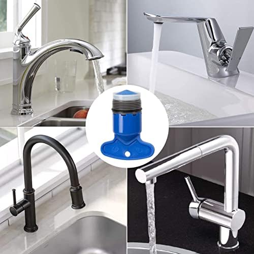 TITA-DONG 4PCS Faucet Aerator Inserts, Plastic Sink Faucet Aerator with Spanner, Bathroom Faucet Aerator, Flow Restrictor 21.5mm Water Saving Faucet Replacement Patrs for Bathroom Kitchen - Image 5