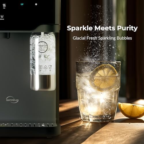 iSpring Sparkling Water Maker with UV, Hot & Cold Countertop Reverse Osmosis Water Filter, PFAS & TDS Removal, Real-Time TDS Monitor, Fits Standard Screw-in CO₂ Cylinders, Model# RCD100SPKHC - Image 2