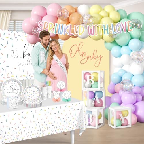 Cocomigo 269PCS Baby Sprinkle Decorations for Girl Serves 20 - Image 6