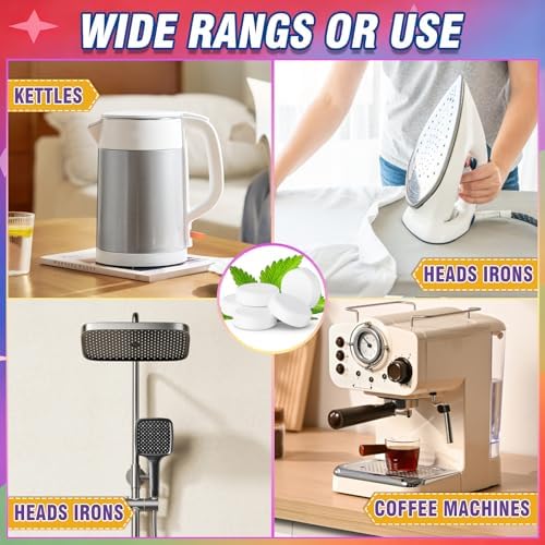 Kettle Descaler Tablet, Kettle Cleaner Remove Hard Water & Mineral Buildup, Hardwater Stains, Citric Acid for Cleaning & Descaling Water Distillers, Boilers, Limescale Remover For Kettles - Image 5