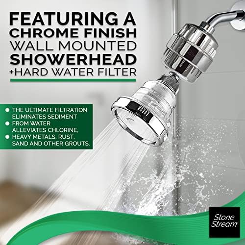 StoneStream Filtered Shower Head + 15 Stage Hard Water Shower Filter Combo - Image 7
