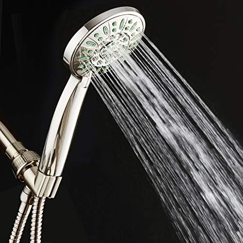 AquaDance Antimicrobial/Anti-Clog High-Pressure 6-setting Hand Shower, Microban Nozzle Protection from Growth of Mold, Mildew & Bacteria for Stronger Shower! Brushed Nickel Finish - Image 2