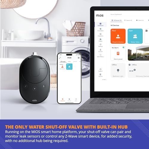 Ezlo WiFi + Z-Wave Smart Water Shut-Off Built-in Smart Hub & Ball Valve Kit – 1¼"", EZL-WV3PARENT-US - Image 6