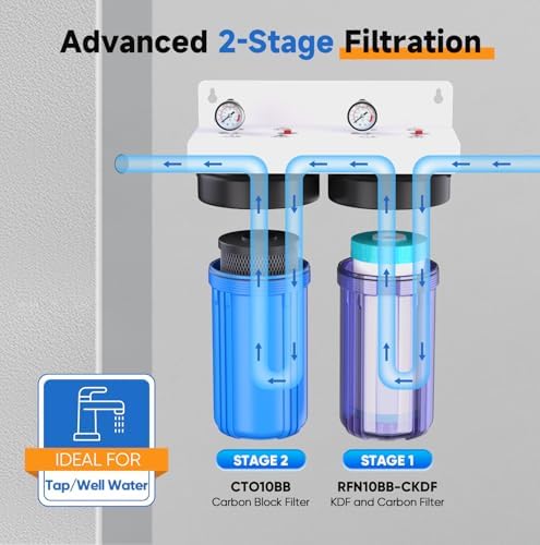 PUREPLUS 2-Stage Whole House Water Filter, KDF Carbon & Coconut Carbon - Image 5