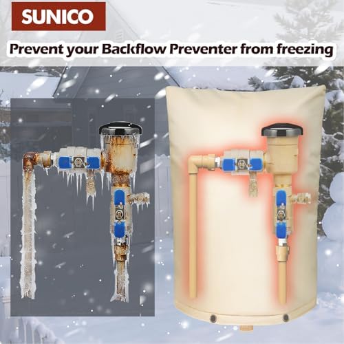 SUNICO Sprinkler Covers for Outside Valve-5°F,Winter Insulate,22x34in,Beige - Image 3