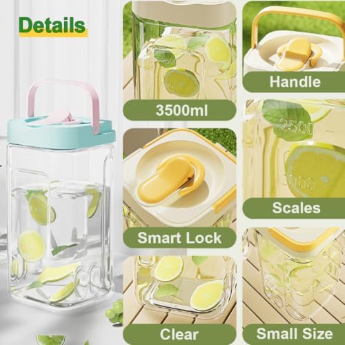 Mini Fridge Water Dispenser,3.5L/0.9Gal Leak-Proof Small Slim Drink Pitcher - Image 7