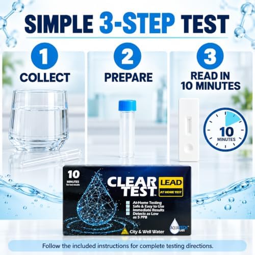 Lead Test Kit for Drinking Water – Detects Lead Below 5 PPB, Results in 10 Minutes – At-Home Water Test for Tap, Well & Filtered Water – 1 Test - Image 5