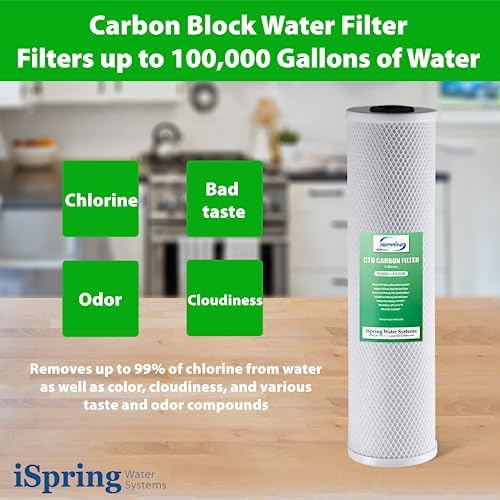 iSpring F3WGB32BKDS 4.5" x 20" 3-Stage Whole House Water Filter - Image 5